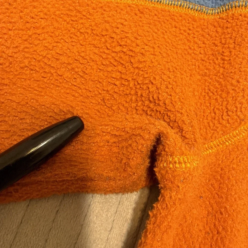 Cotopaxi Abrazo Pullover Mens Medium Orange Blue 1/2 Zip Fleece Colorblock